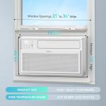 PhiloDeco Energy Star Window Air Conditioner, 10000 BTU Window Air Conditioner with Wifi 440 sq ft. Inverter Ac, Remote Control, Ultra Quiet & Easy Installation, ECO/24 Timer/Auto Restart