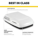 Dometic Penguin II Low Profile Rooftop Air Conditioner, High Capacity 15K BTU, White, Pre-Installed Single Zone CT Control Board, Non-Ducted or Ducted Application