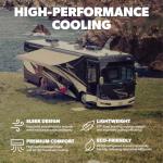 Dometic Penguin II Low Profile Rooftop Air Conditioner, High Capacity 15K BTU, White, Pre-Installed Single Zone CT Control Board, Non-Ducted or Ducted Application