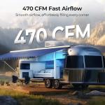 FOGATTI RV Air Conditioner InstaCool 13500BTU Non-Ducted, Rooftop AC Unit RV, All in One Unit, Easy Install, Quiet AC, For Camper, 115V