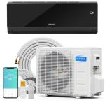 ROVSUN 12,000 BTU Mini Split Air Conditioner & Heater with Smart APP Control, 21 SEER2 115V Energy Saving Inverter Ductless Wall AC Unit with Pre-Charged Condenser, Heat Pump & Installation Kit, Black