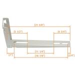 JEACENT Outdoor Wall Mounting Bracket for Ductless Mini Split Air Conditioner Heat Pump Systems, Universal, 9000-36000 Btu Condenser