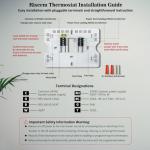NonProgrammable Thermostat for Home, Digital Energy-Saving Thermostat,Single-Stage Systems, 1 Heat/1 Cool, Easy DIY Install,White Backlight