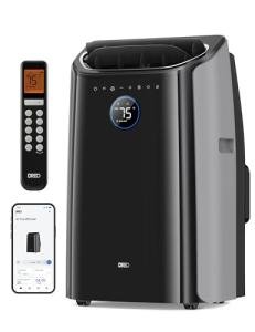 Dreo Portable Air Conditioners, 12000 BTU AC Unit for Bedroom with Drainage-Free Cooling, 3-in-1 with Fan & Dehumidifier, Touch/APP/Voice/Remote, 24h Timer, Smart Floor AC for Room Indoors, AC515S