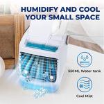 ChillWell 2.0 Evaporative Air Cooler for Room - 4-Speed Mini Portable Swamp Coolers with Humidifier | Indoor Personal Cooling Unit In Bedroom, Home Office, and Camping | USB- Rechargeable, Easy Setup