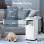 3-in-1 Portable AC Units Cools 350 Sq.Ft.,8000BTU Portable Air Conditioners Coolerwith Remote Control 24H Timer Sleep Mode,AC Unit for Indoor Use Bedroom Dorm