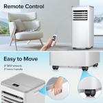 3-in-1 Portable AC Units Cools 350 Sq.Ft.,8000BTU Portable Air Conditioners Coolerwith Remote Control 24H Timer Sleep Mode,AC Unit for Indoor Use Bedroom Dorm