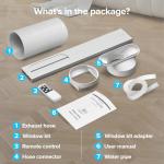 3-in-1 Portable AC Units Cools 350 Sq.Ft.,8000BTU Portable Air Conditioners Coolerwith Remote Control 24H Timer Sleep Mode,AC Unit for Indoor Use Bedroom Dorm