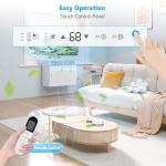 Electactic Window Air Conditioner 12,000 BTU, Window AC Unit Cooling Room 500sq.ft, Dehumidifier Mode and 3 Fan Speed, 24H Timer, Saddle Mount, Quiet Operation, White