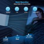 Electactic Window Air Conditioner 12,000 BTU, Window AC Unit Cooling Room 500sq.ft, Dehumidifier Mode and 3 Fan Speed, 24H Timer, Saddle Mount, Quiet Operation, White