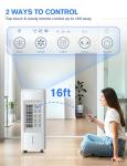 Windowless Portable Air Conditioners, 3-IN-1 Evaporative Air Cooler w/4 Ice Packs, 7H Timer, 70° Oscillation Swamp Coolers Air Conditioner for Room, Ductless Portable Ac Unit for Bedroom Office, Ivory