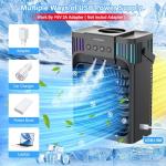 Portable Air Conditioners,4-in-1 Evaporative Air Cooler with 3 Speeds, 3 Modes & 7 LED Light Cooling Fan with Remote, 2-8H Timer, 1200ML Personal Mini Air Conditioner for Bedroom and Office