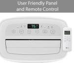 LG 7,000 BTU Portable Air Conditioner, 115V, Cools 300 Sq.Ft. (12' x 25' Room Size), Portable Air Conditioner for Home with Quiet Operation, LCD Remote Control, and Window Installation Kit, White