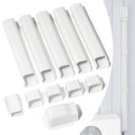 3" W 7.5 Ft Mini Split Line Set Cover Kit Air Conditioner Decorative PVC Line Cover Kit for Central Air Conditioner Mini Split AC Cover for Outside Heat Pumps Tubing Cover
