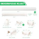 Kerykwan 3" W 22.5Ft L Mini Split AC Line Cover Kit Decorative PVC Tubing Pipe Cover Set for Center Air Conditioner&Heat Pumps Systems (3" W 22.5ft L/White)