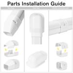 3" W 7.5 Ft Mini Split Line Set Cover Kit Air Conditioner Decorative PVC Line Cover Kit for Central Air Conditioner Mini Split AC Cover for Outside Heat Pumps Tubing Cover