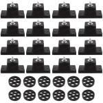 LOLYSIC 12 Pack Rubber Vibration Isolator Mounting Bracket with 12pcs Rubber Pads, Anti Vibration Pads Rubber Vibration Isolator Pad, Rubber Air Conditioner Mounting Pads