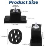 LOLYSIC 12 Pack Rubber Vibration Isolator Mounting Bracket with 12pcs Rubber Pads, Anti Vibration Pads Rubber Vibration Isolator Pad, Rubber Air Conditioner Mounting Pads