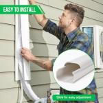 Kerykwan 3" W 22.5Ft L Mini Split AC Line Cover Kit Decorative PVC Tubing Pipe Cover Set for Center Air Conditioner&Heat Pumps Systems (3" W 22.5ft L/White)