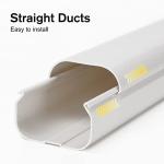 3" W 7.5 Ft Mini Split Line Set Cover Kit Air Conditioner Decorative PVC Line Cover Kit for Central Air Conditioner Mini Split AC Cover for Outside Heat Pumps Tubing Cover