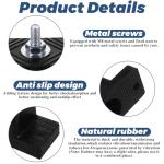 LOLYSIC 12 Pack Rubber Vibration Isolator Mounting Bracket with 12pcs Rubber Pads, Anti Vibration Pads Rubber Vibration Isolator Pad, Rubber Air Conditioner Mounting Pads