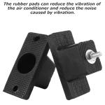 LOLYSIC 12 Pack Rubber Vibration Isolator Mounting Bracket with 12pcs Rubber Pads, Anti Vibration Pads Rubber Vibration Isolator Pad, Rubber Air Conditioner Mounting Pads