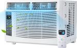 6000 BTU Window Air Conditioner With Remote Control, Window AC Cools Up to 250 Sq. Ft, Ultra Quiet Window Air Conditioner With WIFI, Dehumidifier & Energy Saving & Easy Installation, White