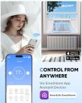 6000 BTU Window Air Conditioner With Remote Control, Window AC Cools Up to 250 Sq. Ft, Ultra Quiet Window Air Conditioner With WIFI, Dehumidifier & Energy Saving & Easy Installation, White