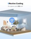 6000 BTU Window Air Conditioner with WiFi, Cools up to 250 Sq. Ft., Energy Saving Window AC Unit with Remote & App Control & Timer Function & Easy Install Kit, Perfect for Small Bedroom, Living Room