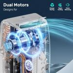 DuraComfort Portable Air Conditioner, Dual Motors AC (14,000 BTU ASHRAE) 10000 BTU SACC Cools Up to 450 Sq.Ft, with Window Kit for Easy Installation,White