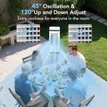 Windowless Portable Air Conditioners with Remote, Ventless Ac Unit Ductless Air Cooler,Hoseless Quiet Evaporative Oscillating Swamp Cooler,12H Timer & 4 Ice Box for Room Indoor Outdoor Office Bedroom