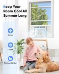 6000 BTU Window Air Conditioner With Remote Control, Window AC Cools Up to 250 Sq. Ft, Ultra Quiet Window Air Conditioner With WIFI, Dehumidifier & Energy Saving & Easy Installation, White