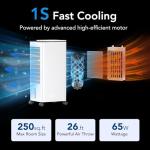 Windowless Portable Air Conditioners with Remote, Ventless Ac Unit Ductless Air Cooler,Hoseless Quiet Evaporative Oscillating Swamp Cooler,12H Timer & 4 Ice Box for Room Indoor Outdoor Office Bedroom