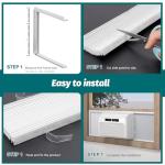 Daisypower Window Air Conditioner Side Panels Curtain Kit Extendable Up to 19-1/4" Wide 17" Height,Window AC Insulation Panel for 5000-14000 Btu AC Units Parts Replacement Screen