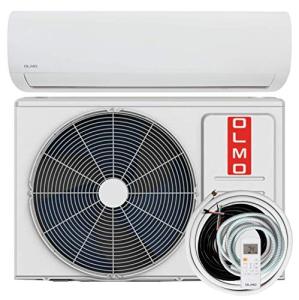 OLMO 9,000 BTU 115V Single Zone Wall Mount Ductless Mini Split Air Conditioner & Heat Pump – 16FT Installation Kit – R-410A Refrigerant Pre-Charged – Inverter Technology