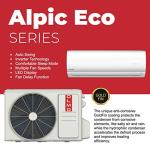 OLMO 9,000 BTU 115V Single Zone Wall Mount Ductless Mini Split Air Conditioner & Heat Pump – 16FT Installation Kit – R-410A Refrigerant Pre-Charged – Inverter Technology