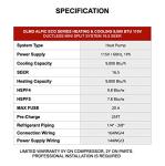 OLMO 9,000 BTU 115V Single Zone Wall Mount Ductless Mini Split Air Conditioner & Heat Pump – 16FT Installation Kit – R-410A Refrigerant Pre-Charged – Inverter Technology