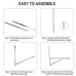 POPMOON Stainless Steel Mounting Bracket for 9000-36000BTU Condenser Ductless Mini Split Air Conditioner Heat Pump Systems.