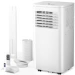 Portable Air Conditioner 8000 BTU, Remote Control, Fan Mode, Cools 350sq. ft, 24 Hour Timer, Quiet Operation,Window, 2 Fan Speed for Bedroom Office Home Dorm