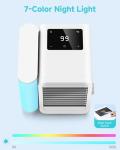 Portable Air Conditioner Cooling Fan: Evaporative Mini Air Cooler with 𝟳 𝗖𝗼𝗹𝗼𝗿𝘀 - USB Personal Air Cooler Desktop Ac Unit for Room Office Home (Cool White)