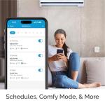 Breez Eco | Smart AC Controller for Mini Split, Window, Portable ACS | WiFi, Alexa, Google, Siri Shortcuts, SmartThings, IFTTT, Free App, NO Subscriptions | Schedules, Geofencing, Comfy (White)