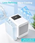 Portable Air Conditioner Cooling Fan: Evaporative Mini Air Cooler with 𝟳 𝗖𝗼𝗹𝗼𝗿𝘀 - USB Personal Air Cooler Desktop Ac Unit for Room Office Home (Cool White)