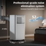 Portable Air Conditioner 8000 BTU, Remote Control, Fan Mode, Cools 350sq. ft, 24 Hour Timer, Quiet Operation,Window, 2 Fan Speed for Bedroom Office Home Dorm