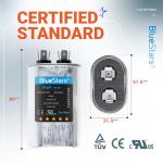 [UL Certified] BlueStars 15 uF MFD 370-440V Oval Run Start Capacitor CBB65 – Replacement for AC Motor, Condenser, and Heat Pump Air Conditioners - Replace TRCF15 PRCF15A CAP-15-450