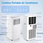 Portable Air Conditioner,8500 BTU Portable ac units up to 360 Sq.Ft,Portable ac units for Homeowner,Renter,family White