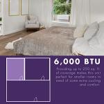 Freonic 6,000 BTU Window Air Conditioner and Dehumidifier, 115V, Window AC Unit for Apartment, Dorm Room, and Small to Medium Rooms up to 250 Sq. Ft., Air Conditioner Window Unit with Remote in White