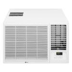 LG 18,000 BTU Window Air Conditioner with Heat, 230/208V, Cools 1,000 Sq.Ft. for Bedroom, Living Room, Basement, Apartment, with Remote, 2 Speeds, 24-Hour Timer, White