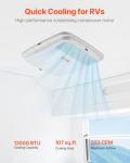 VEVOR RV Air Conditioner, 13500 BTU Non-Ducted Rooftop RV AC Unit, 65 dB Quiet Design, Including Air Distribution Box, Operation Panel and Installation Hardware, for Campers, Vans, Trailers, White