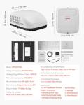 VEVOR RV Air Conditioner, 13500 BTU Non-Ducted Rooftop RV AC Unit, 65 dB Quiet Design, Including Air Distribution Box, Operation Panel and Installation Hardware, for Campers, Vans, Trailers, White