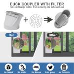 Portable AC Window Vent Kit, Adjustable Vertical/Horizontal Sliding Window Kit Plate for AC Unit, Seamless Portable AC Window Seal With 5.9 Inch Diameter, 59 Inch Length Exhaust Hose